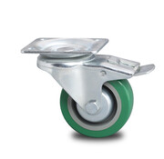 Swivel caster with brake, Ø 100mm, polyurethane-tyre, 250KG