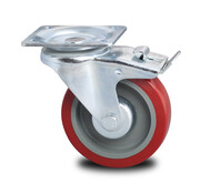 Swivel caster with brake, Ø 125mm, polyurethane-tyre, 250KG