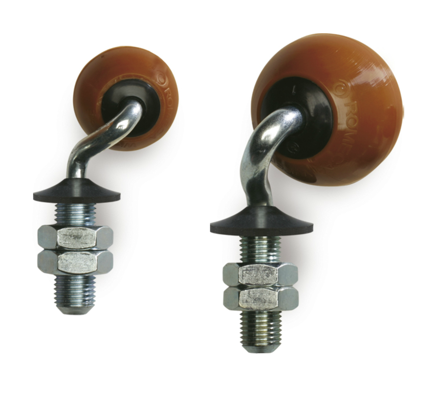 Glass table castor wheels, ball castors swivel castor from , solid plug fitting, Vulkopan, plain bearing, Wheel-Ø 50mm, 20KG