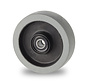 industrial wheel from elastic-tyre non-marking, precision ball bearing stainless steel, Wheel-Ø 100mm, 180KG