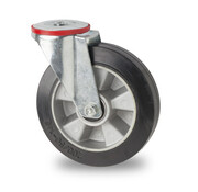 swivel castor, Ø 125mm, elastic-tyre, 200KG