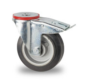 swivel castor with brake, Ø 125mm, elastic-tyre, 200KG