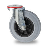 swivel castor, Ø 200mm, rubber, gray, 230KG