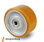 Heavy duty Vulkollan® Covestro tread welded steel core, precision ball bearing, Wheel-Ø 600mm, 160KG