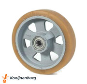 Vulkollan® Covestro tread cast iron, Ø 125x40mm, 400KG