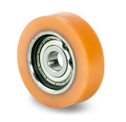 Vulkollan® guiding roller Vulkollan® Covestro tread steel core, Ø 100x25mm, 210KG