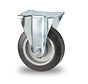 fixed-wheel castor, Ø 100 mm, elasticated rubber tyre, 160KG