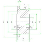 SPK 100K flanged wheel, Ø 100mm, cast iron, 1000KG