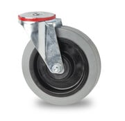 swivel castor, Ø 200mm, elastic-tyre, 400KG