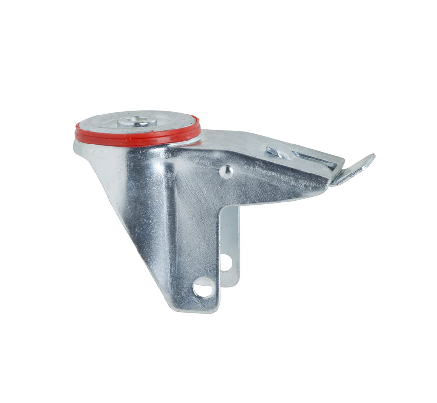 swivel castor fork with brake Ø125mm bolt hole 250KG