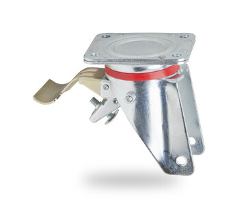 swivel castor fork with brake Ø160mm top plate 900KG