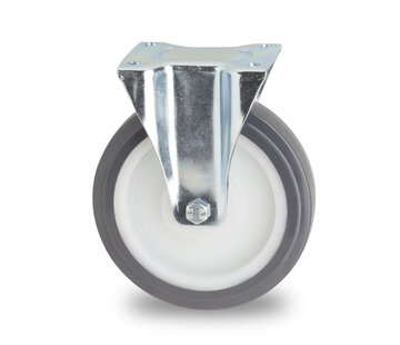 fixed-wheel castor, Ø 160 mm, injection-moulded polyurethane, 300KG