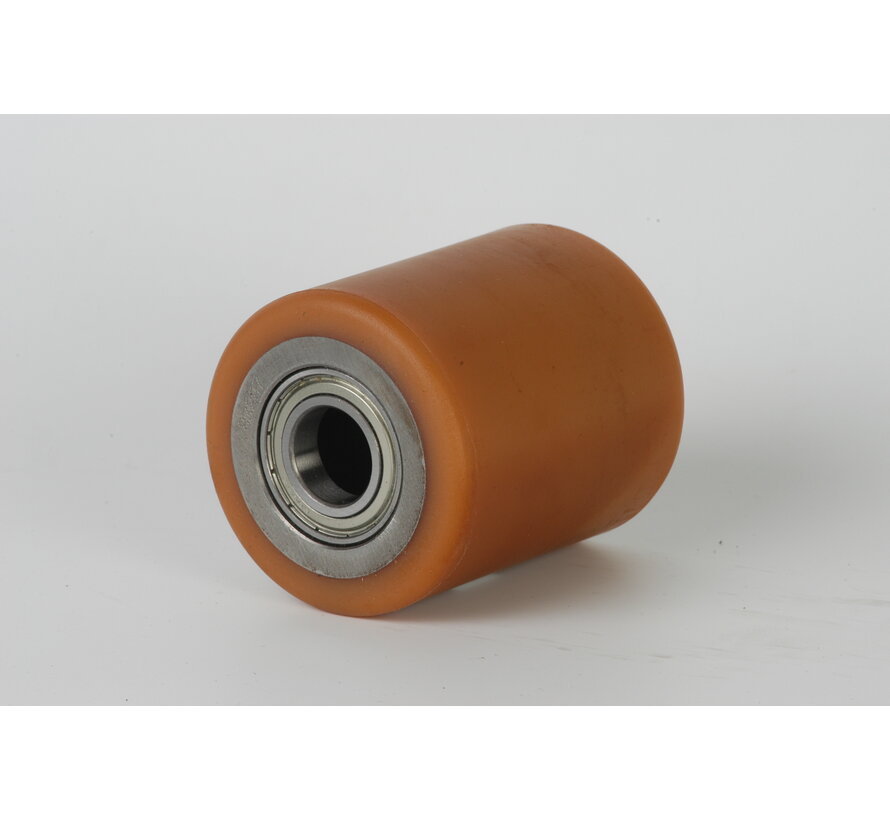 Vulkollan® Palletrol Ø85x100 mm, asgat: 17 mm, naaflengte: 98 mm