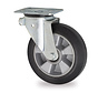 swivel castor, Ø 200 mm, elasticated rubber tyre, 400KG