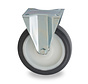 fixed-wheel castor, Ø 160 mm, injection-moulded polyurethane tyre, 600KG