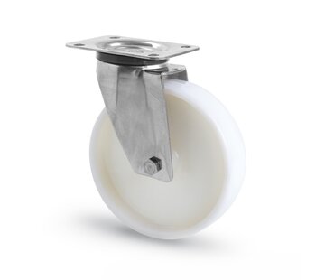 zwenkwiel, Ø 125mm, geheel polyamide (PA6) wiel, 170KG