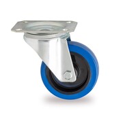 Zwenkwiel, Ø 80 mm, elastische rubberen band, 100 kg