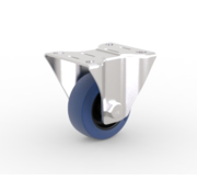 Vast zwenkwiel, Ø 80 mm, elastische rubberband, 100 kg