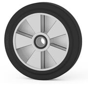 Wheel, Ø 300mm, elastic rubber tyre, 750KG