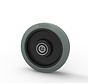 Wheel, Ø 200mm, vulcanised grey elastic rubber tyre 400KG