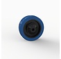 Wiel, Ø 100mm, gevulkaniseerd blauw elastisch rubber band met kunststof draadkappen 180KG