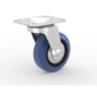 Industrial swivel castor, plate fitting, elastic-tyre, roller bearing, Wheel-Ø 100mm, 150KG