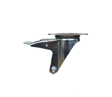 swivel castor fork with brake Ø200mm top plate 300KG