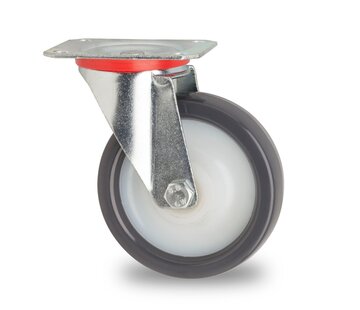 castor Ø 100 mm, injection-moulded polyurethane, 180KG