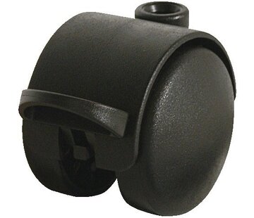 Double roller with brake Ø50, threaded pin M8x15