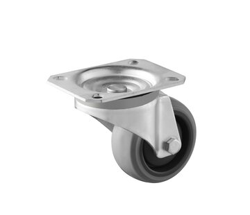 swivel castor, Ø 80, grey non-marking thermoplastic rubber tyre, 100KG