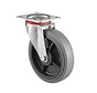 swivel castor, Ø 200, grey non-marking thermoplastic rubber tyre, 250KG
