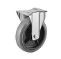 Fixed-wheel castor, Ø 200, grey non-marking thermoplastic rubber tyre, 250KG