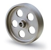 Gietijzeren wiel Ø80x30mm, draagvermogen 200kg, naaflengte 40mm, as Ø12mm
