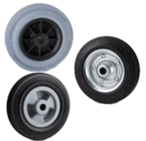 Solid rubber wheels