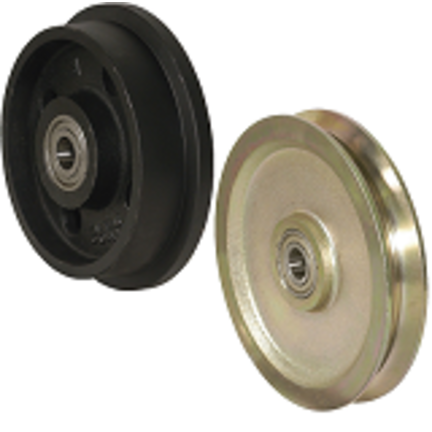 Flanged and grooved wheels