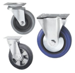 Elastic rubber wheels