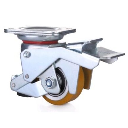 114.33 - Lifting swivel castor with adjustable foot and nylon wheel