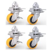 Shipping container castor wheel set for 5,400-7,200 kg load capacity