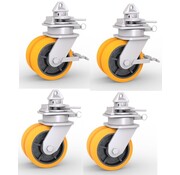 4 x Swivel castors for container. Total load capacity at 4 km/h: 9,500 kg