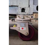 Set of 4 swivel corner towcastors for moving ISO freight containers 10.000 KG