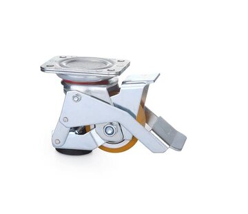 Nivelleren vaste caster 75x40mm polyurethaan loopvlak, laadvermogen 300kg