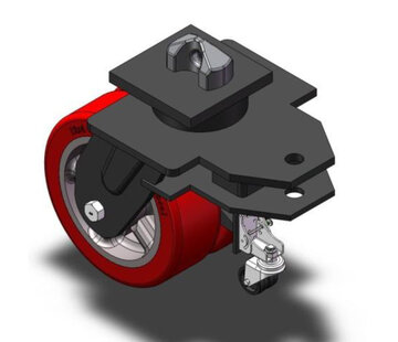 Freight container tow castor wheel set 25.000kg