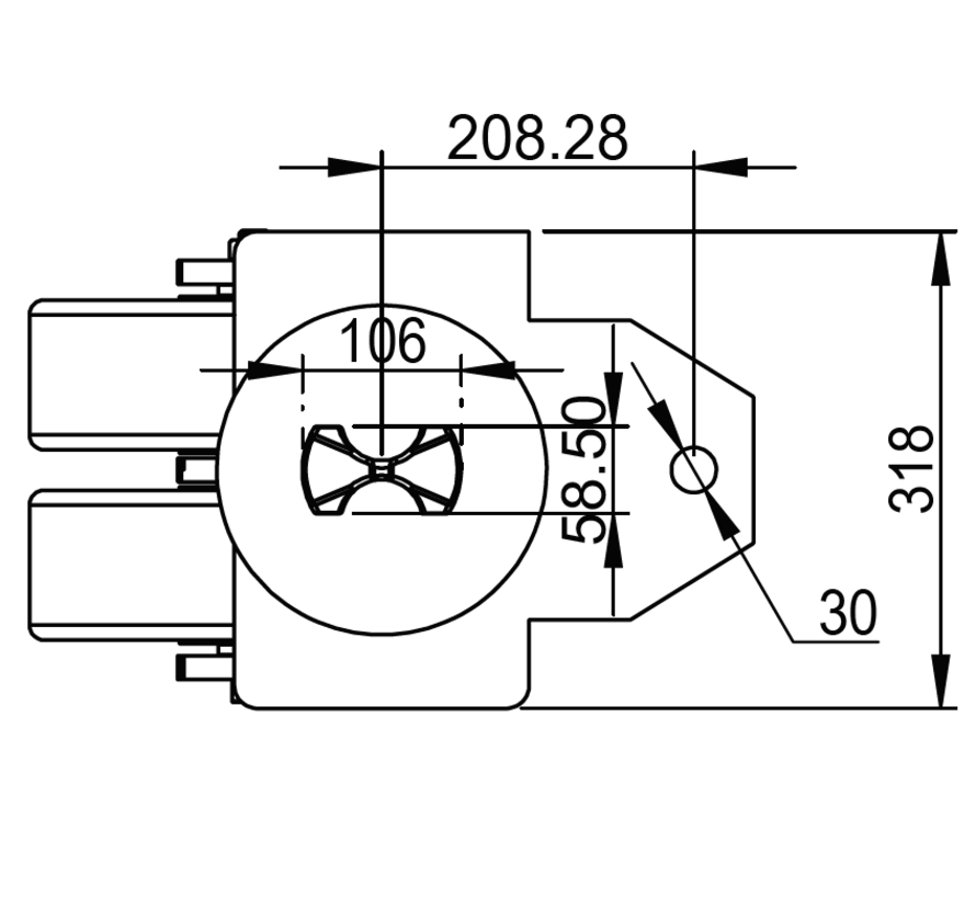 4 x castor wheels with twistlock fitting, for mobile shipping container to fit on corner castings