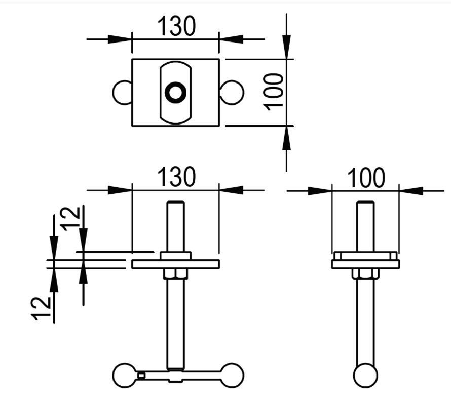 4 x castor wheels with twistlock fitting, for mobile shipping container to fit on corner castings