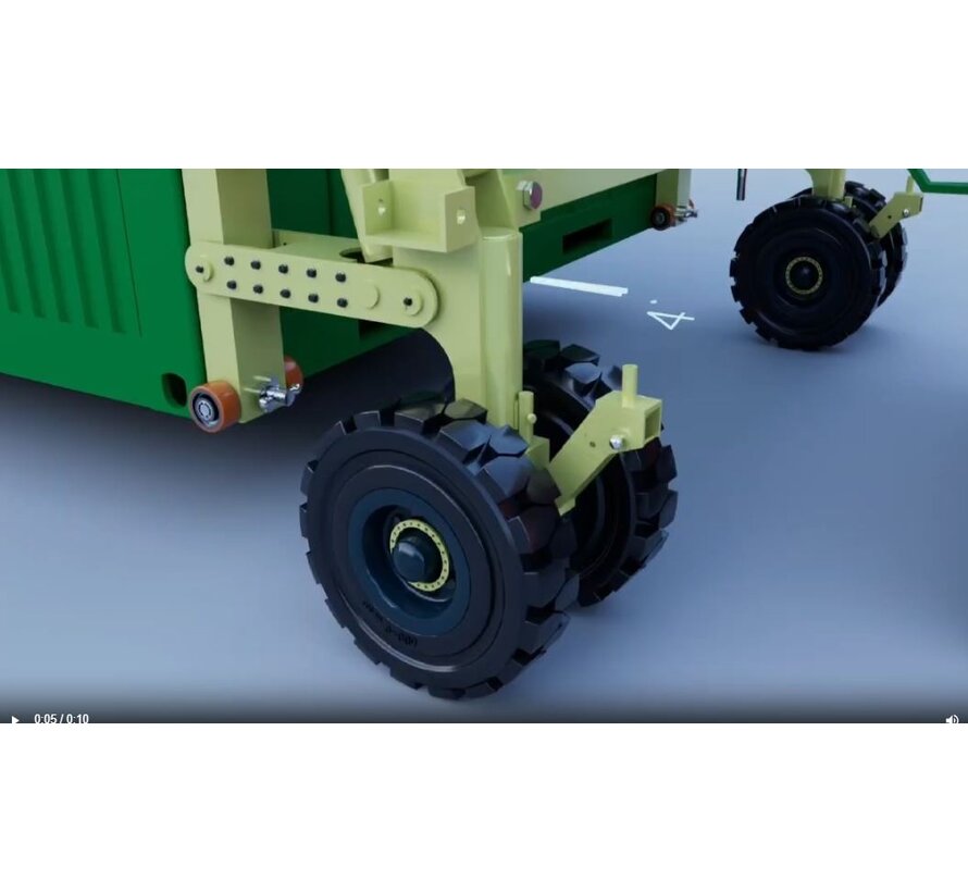 15000KG load capacity heavy duty rollers for moving and lifting ISO freight containers