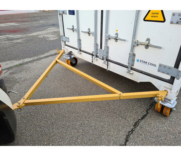 Tow bar for towing shipping  containers