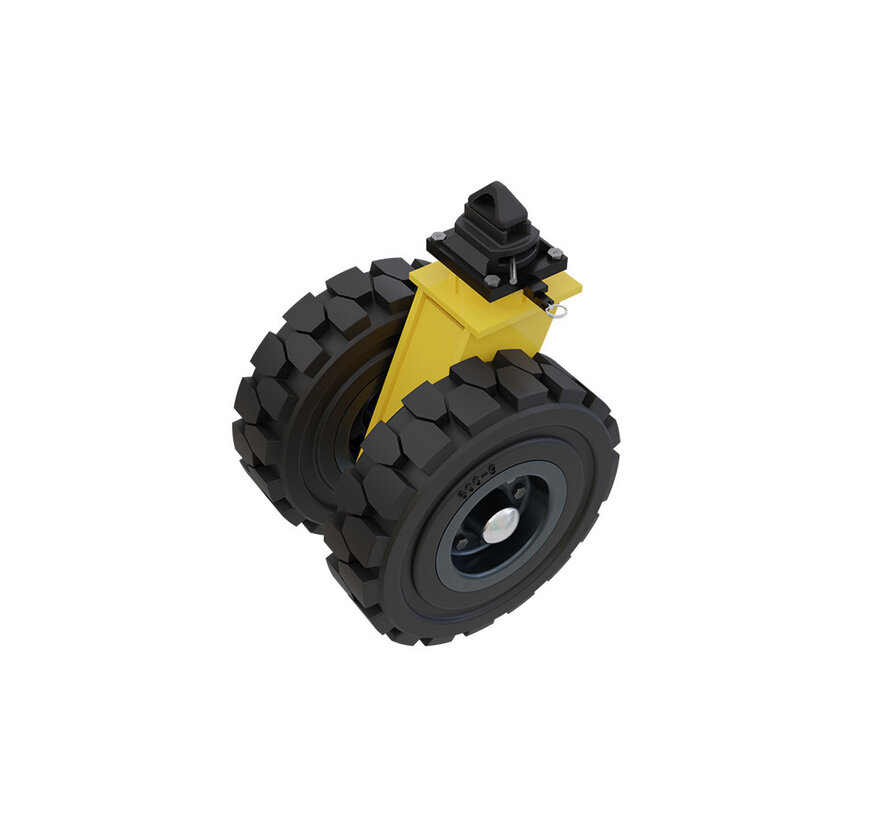 6,000 KG load capacity shipping container castors with wheels for rough terrain