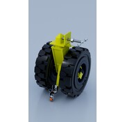 9,000 KG load capacity shipping container castors with wheels for rough terrain