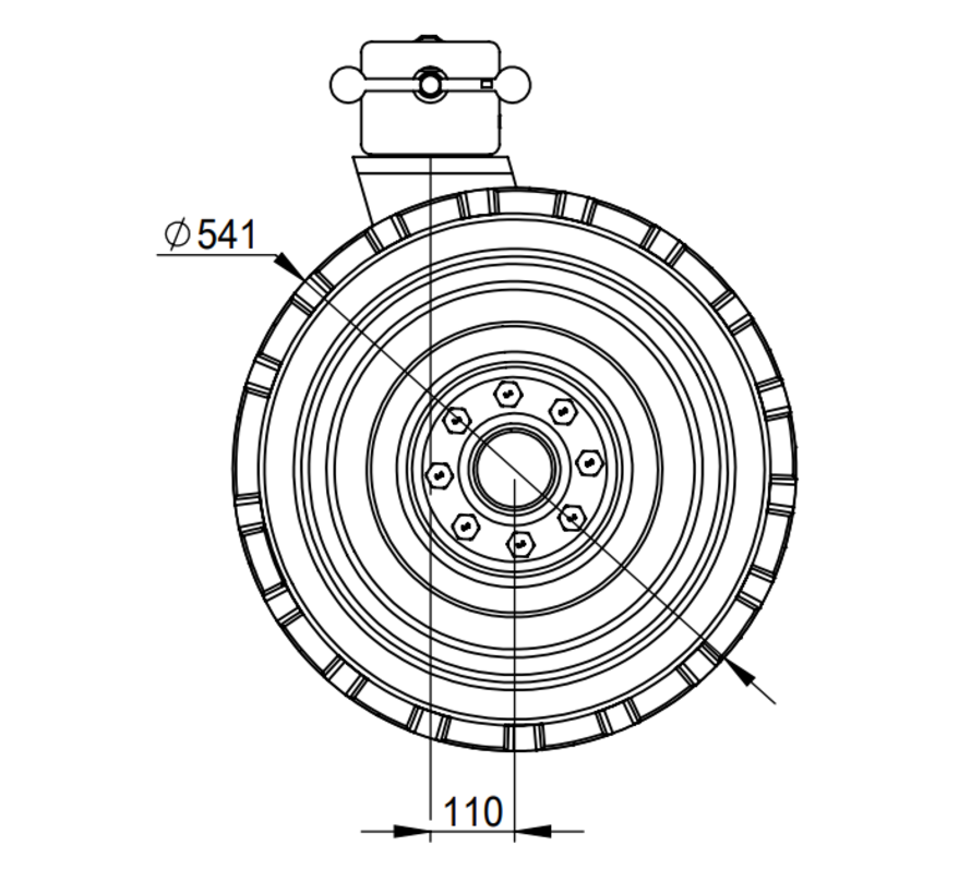 13,000KG Load Capacity Shipping Container Castors with Wheels for Rough Terrain