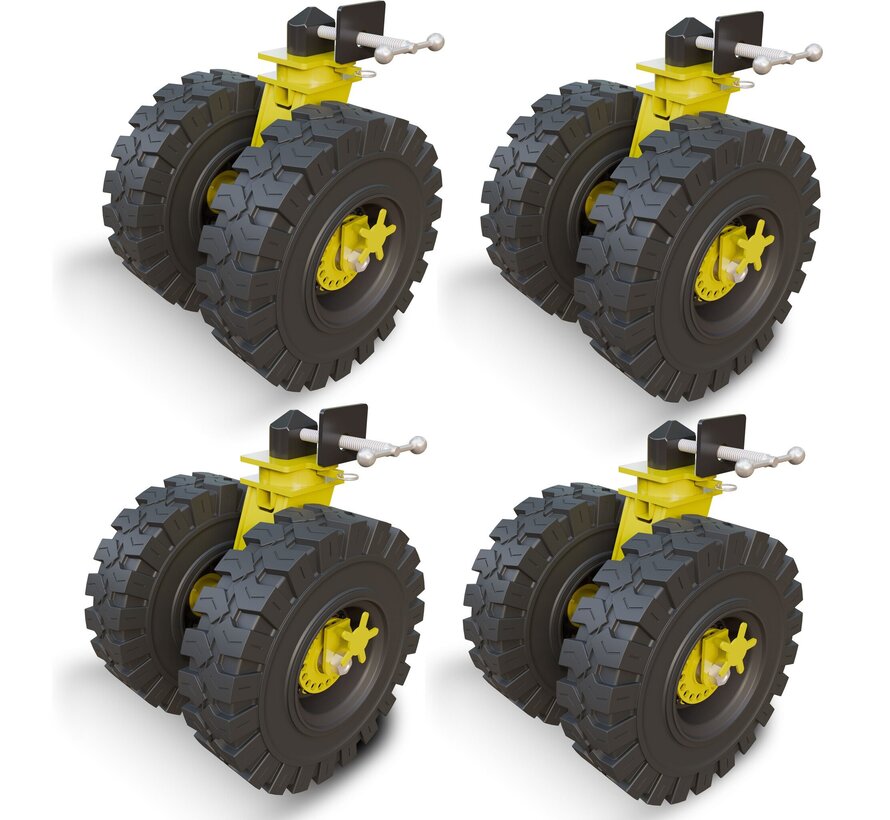 20,000KG Load bearing capacity shipping container castors with rubber wheels for rough terrain